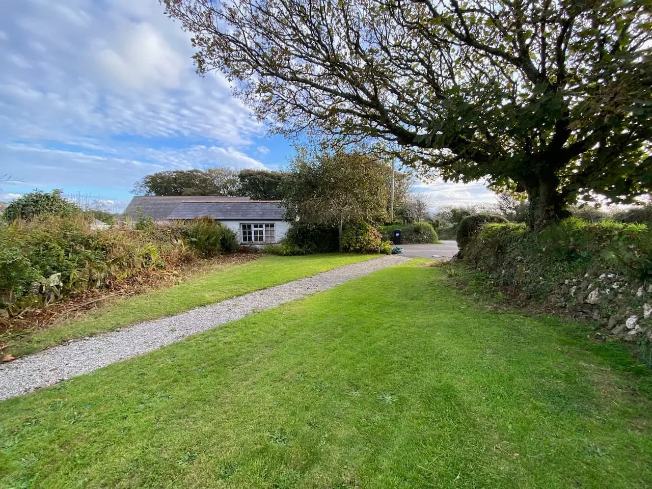 Well maintained garden with garden path